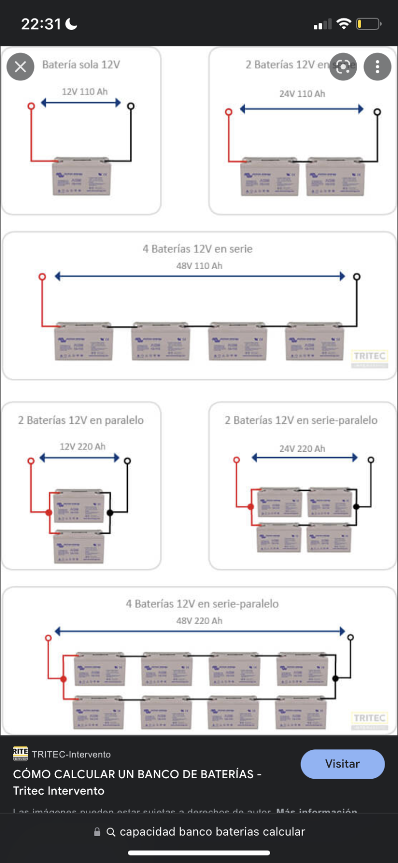 Banco de baterías calculó